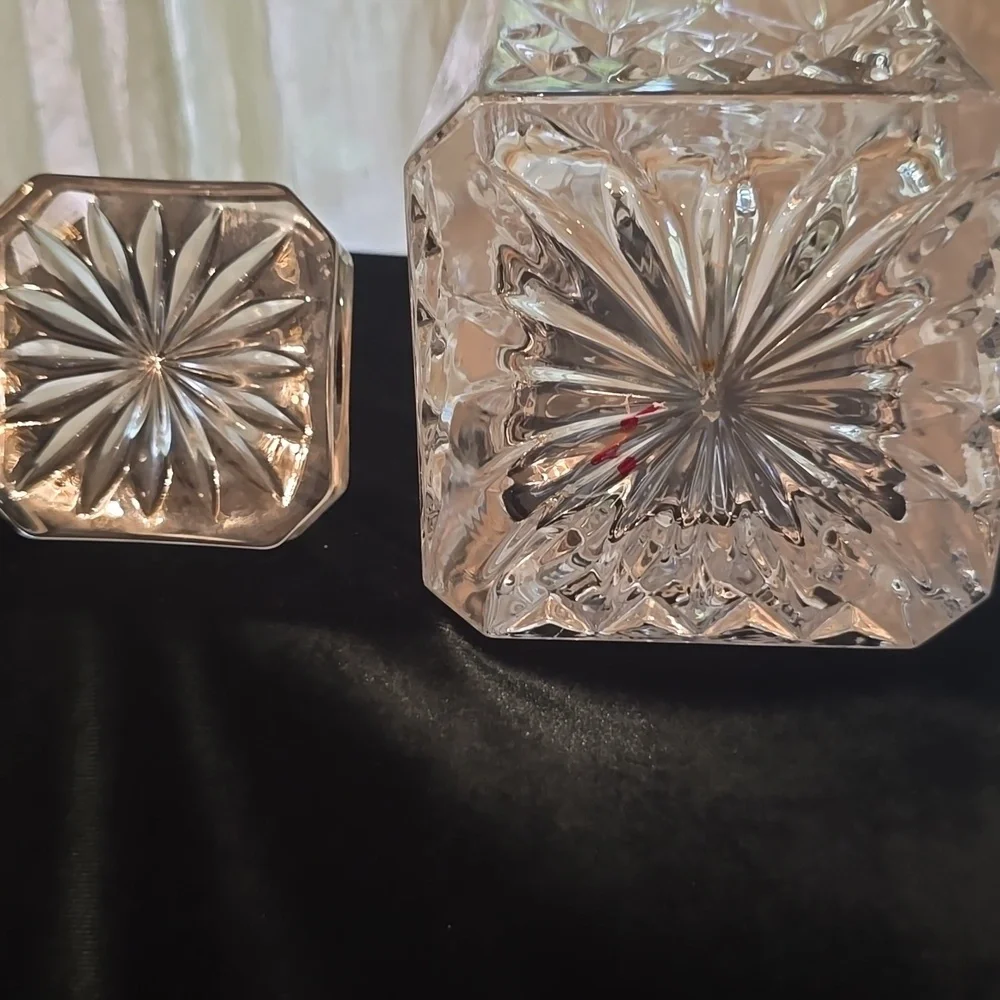 Vintage Cristal D'Arques-Durand Provence Square Crystal 9‎ In Tall Decanter